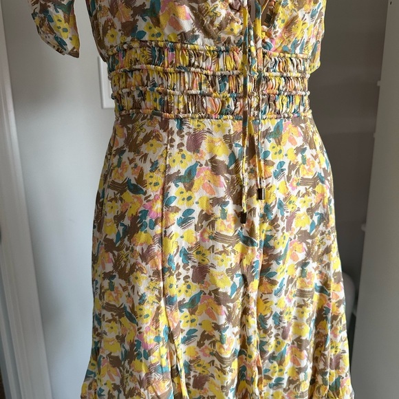Free People Yellow Floral Mini Dress - Picture 6 of 11